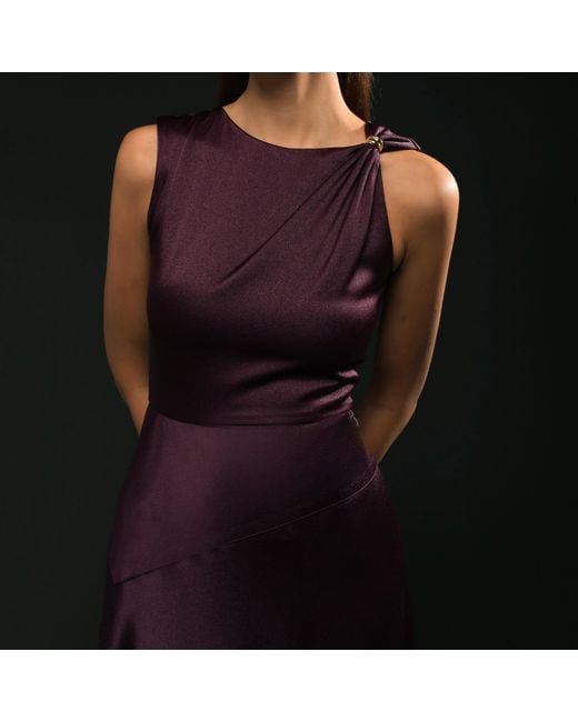 Tuva Collection Purple Modern Heritage Ring Dress-Burgundy