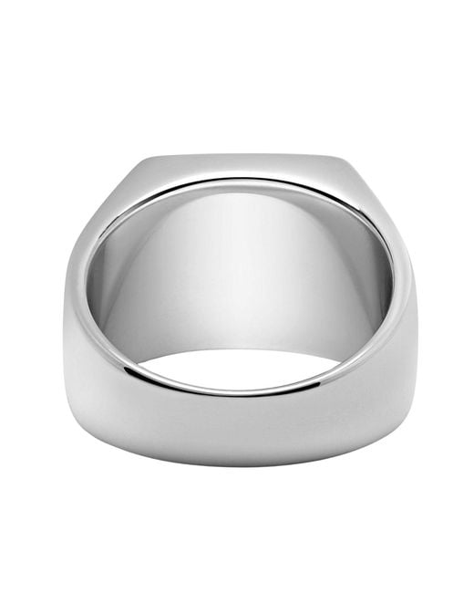 Nialaya Green Zircon Signet Ring for men