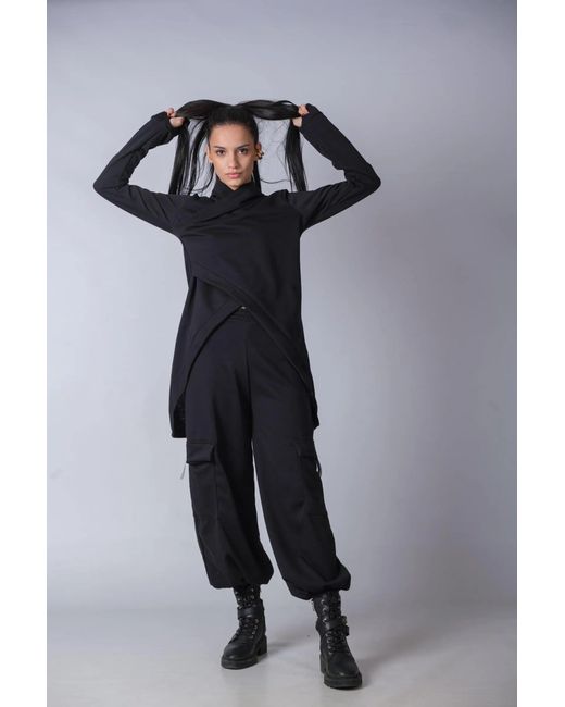 Yogi8Apparel Black New Extravagant Asymmetric Sweater