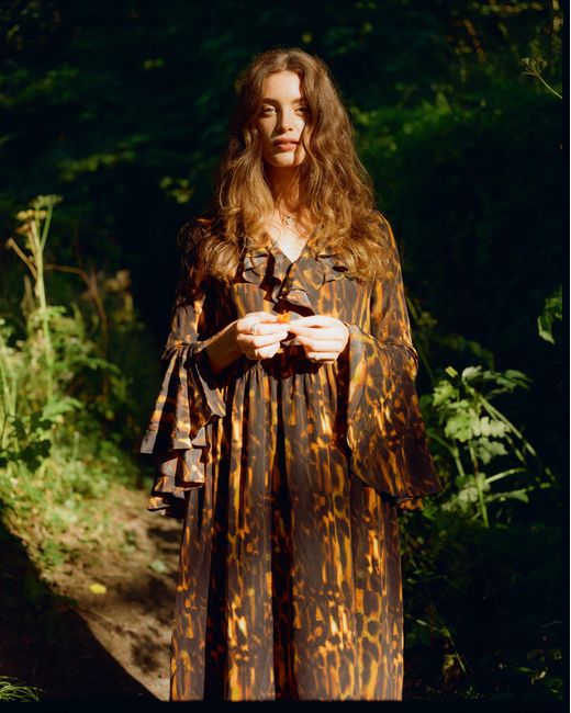 Klements Brown Morhav Silk Dress