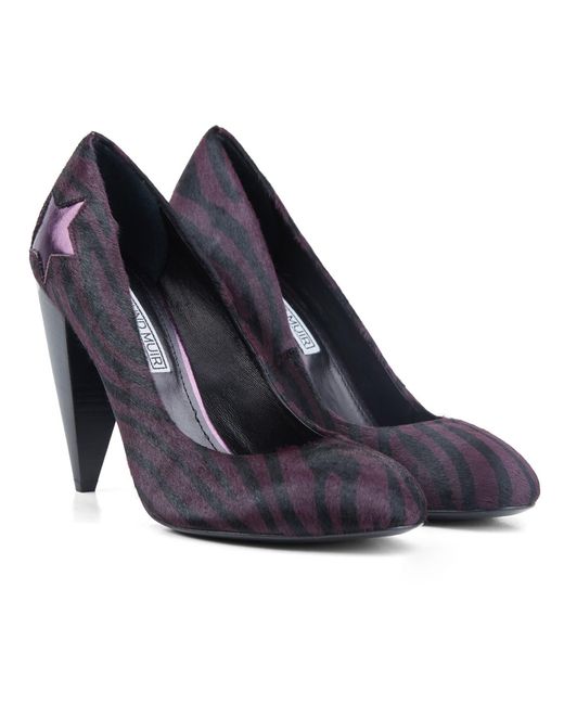 Rosamund Muir London Blue India & Zebra Print Calf Hair With Star Heels
