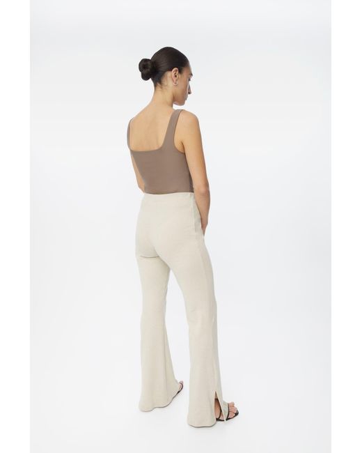 Dāl the Label White Neutrals Wool Blend Knit Pants