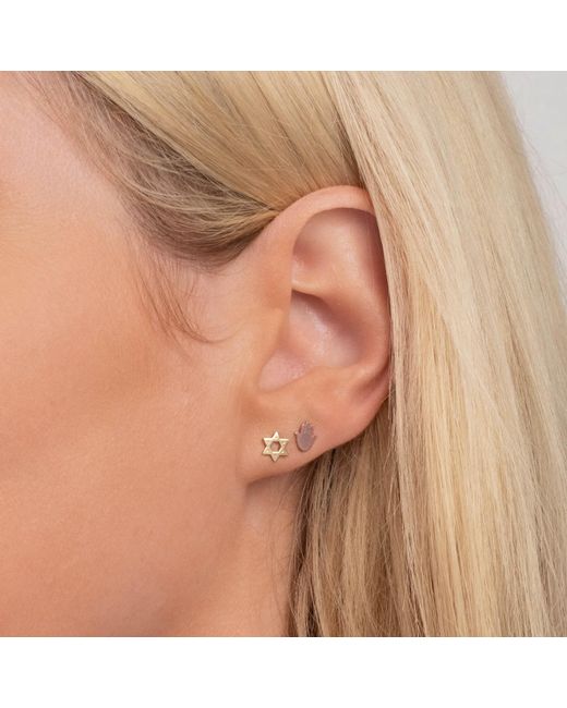 Maya Brenner Metallic Charm Stud
