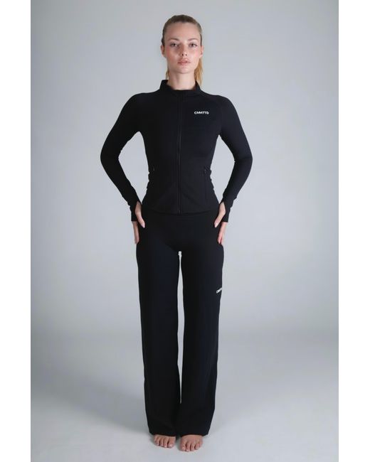 Cmmttd Black Soft Form Zip-Up Jacket