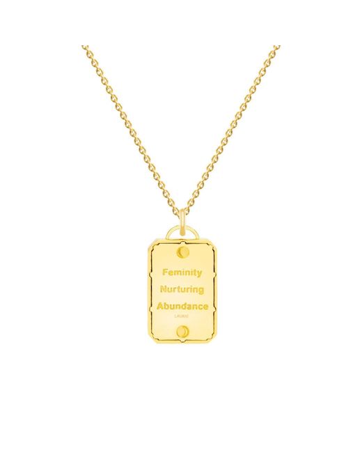 Lavani Jewels Metallic Goldplated The Empress Tarot Card Necklace