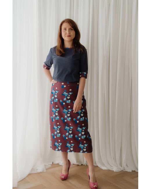 Sophie Cameron Davies Blue Cotton T-Shirt