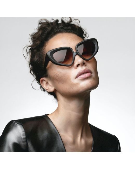 Loop and Egg Brown Sunglasses L A G Two Dark