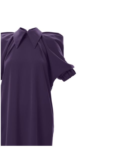 Julia Allert Purple Designer Violet Midi Dress