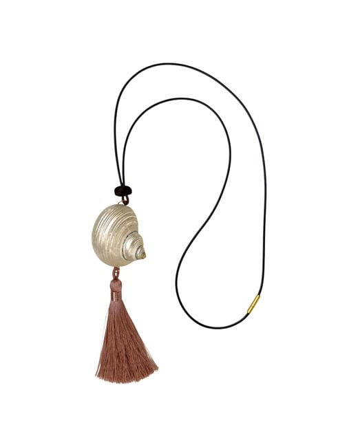 Sccollection Multicolor Celine Shell & Tassle Necklace