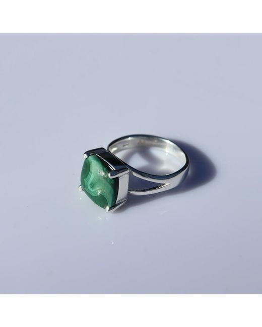 FV Jewellery Green La Stèle Malachite Square Ring