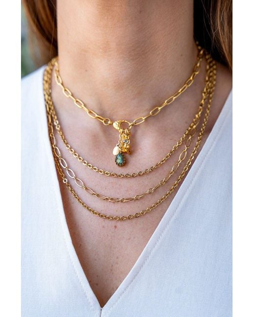 Loni Paul Jewelry Metallic Delicate Three Strand Necklace