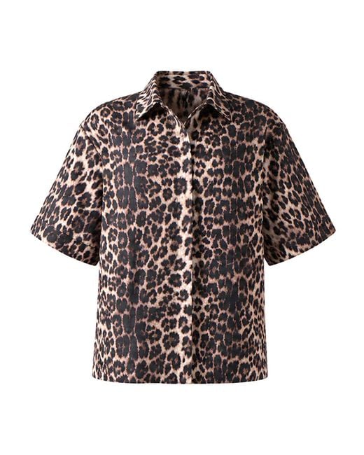 LOVEIST STORE Black Leopard Print Oversized Shirt
