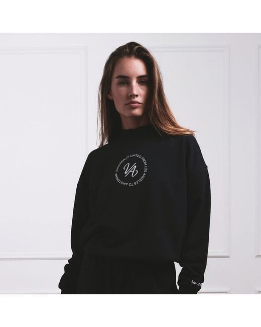 VLD Black Westwood Va Script Mockneck Sweatshirt