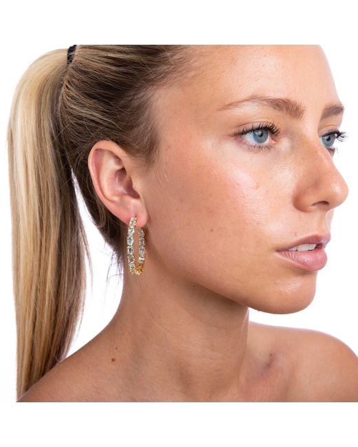 Bounkit Metallic Margaret Hoops Quartz