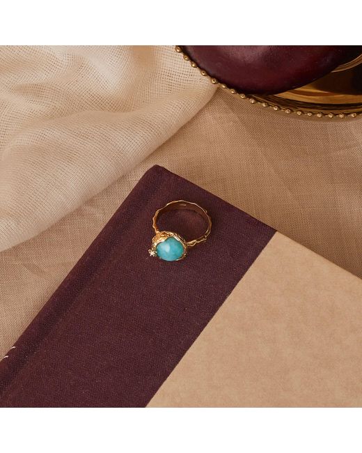 Vintouch Italy Blue Ad Astra Amazonite Ring