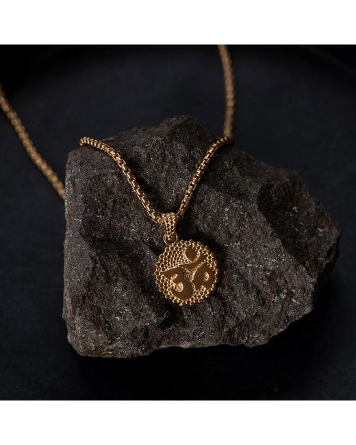 Zoe & Morgan Metallic Om Necklace