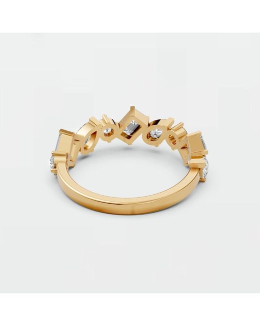 Aya Fine Jewelry Metallic Mixed Shape Lab Diamond Stacking Ring