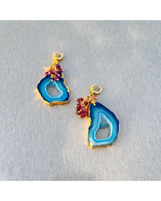 Sibylla Delphica Blue Agate Drop Earrings