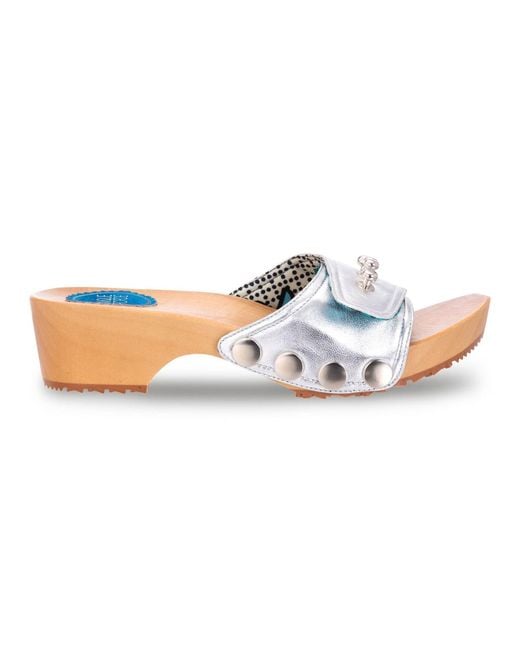 Nique Forde White Glazed Lucille Sandals