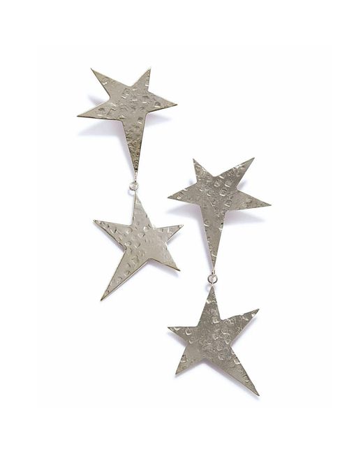 Jaredjamin Metallic Shooting Star Dangle Post Earrings