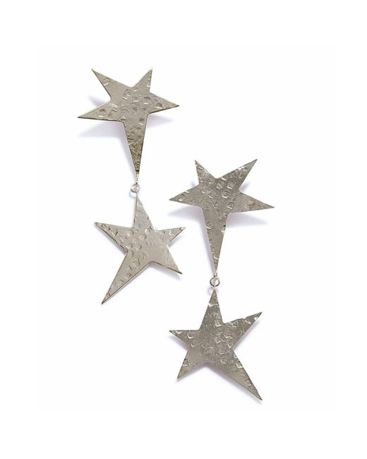Jaredjamin Metallic Shooting Star Dangle Post Earrings