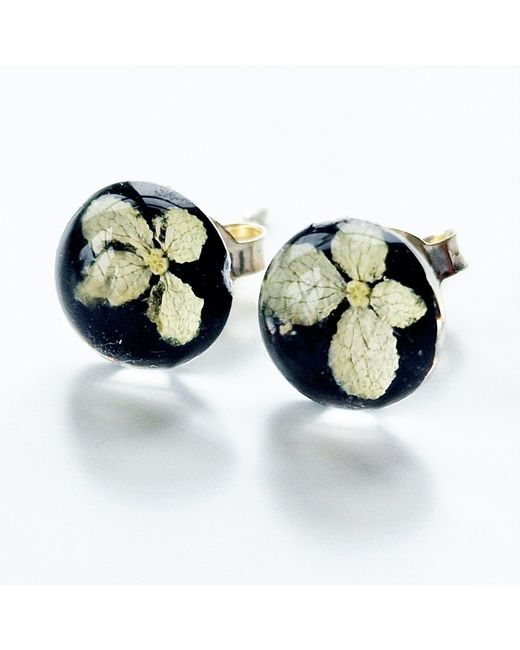 Laura Daili Blue Earrings Hydrangea