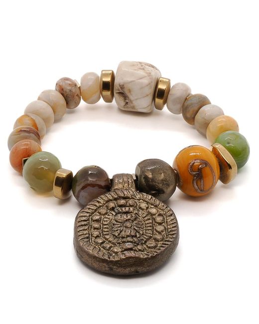 Ebru Jewelry Metallic Vintage Style Unique Bracelet