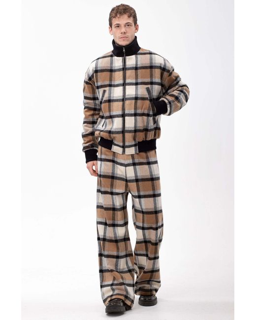 Maison Bogomil Multicolor Plaid Bomber Jacket for men