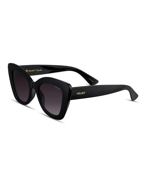 Velvet Eyewear Black Cat Eye Sunglass Style