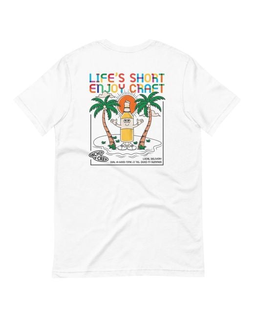 Anchor and Crew White Enjoy Craft Dial-A-Local Organic Cotton T-Shirt