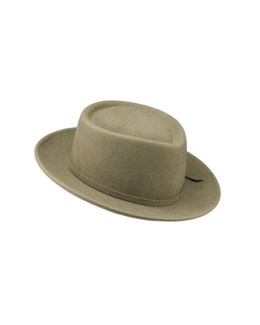 Jamie Slye Hats + Accessories Green Noble Wool Fedora Hat