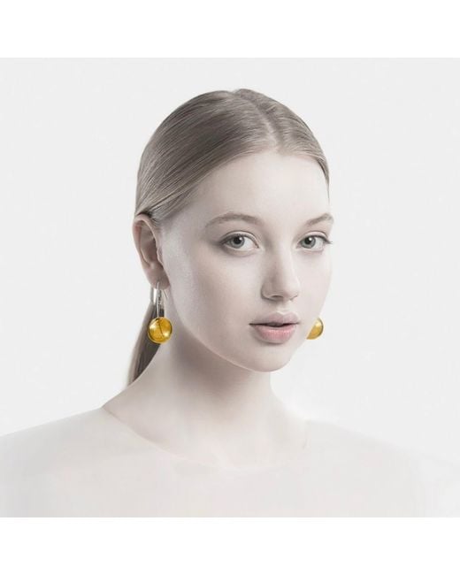 Laura Daili Yellow Golden Glow – Blown Glass Earrings