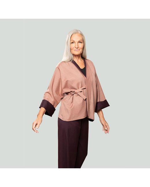 MOE Brown Plum/ Rose Wool Jacket Reversible