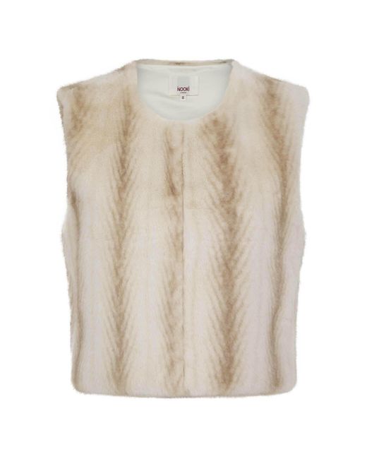 Nooki Design Natural Neutrals Edelweiss Faux Fur Gilet