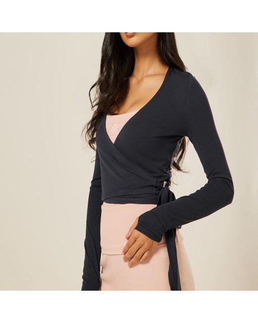 Be Athletica Blue The Ultimate Ballet Wrap-Top