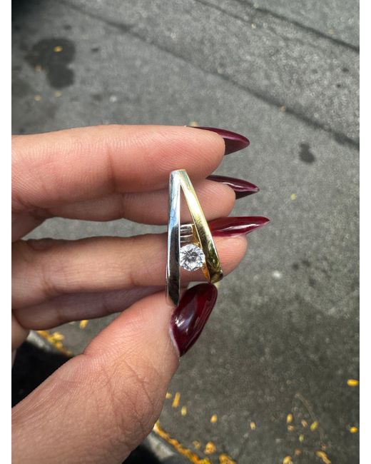 The Link Between Metallic Pile Poil Two Tone Hoop Earrings