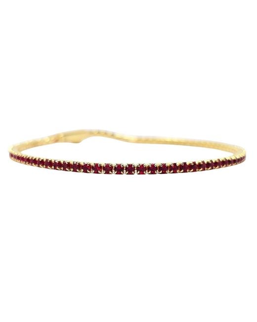 Harfi Brown Garnet January Birthstone Dainty Plated Tennis Bracelet