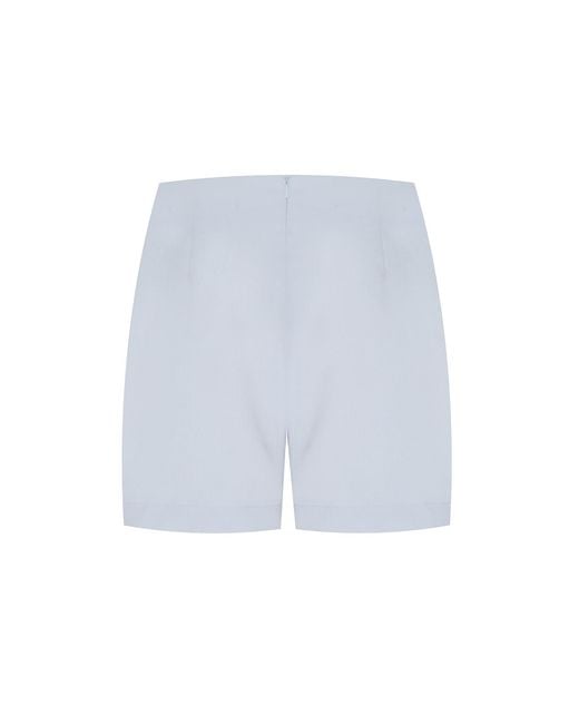 Madebyza Blue Assymetric Cut Detailed Short