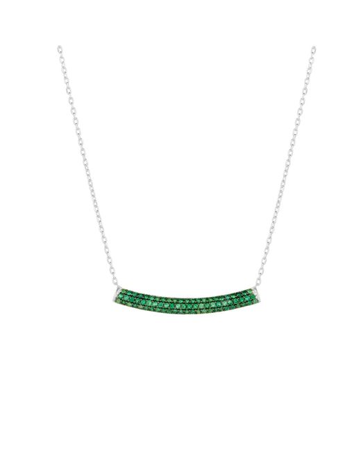 Spero London Multicolor Sterling Concave Bar Necklace