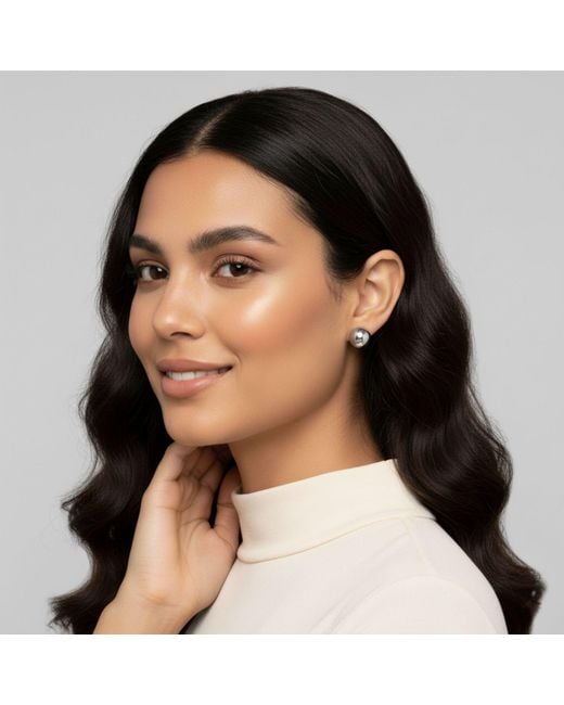 Jaredjamin White Orbita Stud Post Earrings