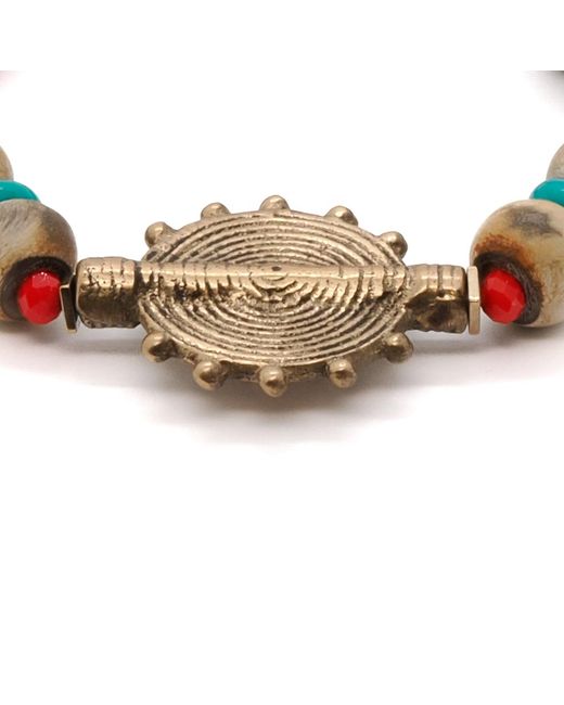 Ebru Jewelry Metallic Tibetan Beaded Bracelet