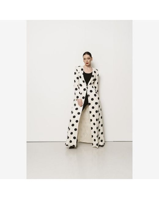 Roqaia Fashion House White Mrs Polka