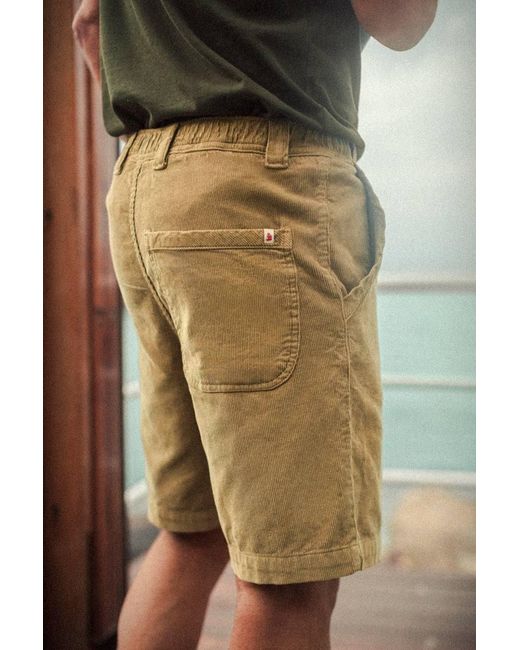 &SONS Trading Co Green Neutrals Utah Cord Shorts Light Tan for men