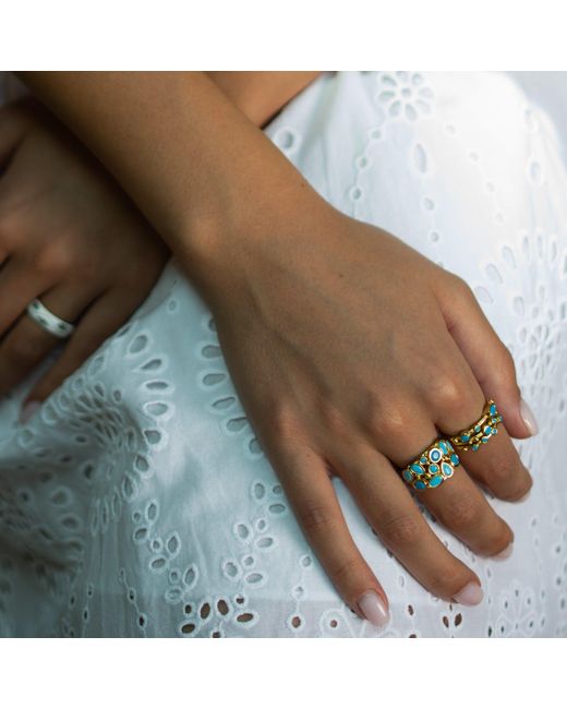 Ebru Jewelry Blue Dream Adjustable Ring