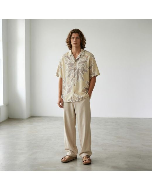 ORIGIN OF HEARTS White Neutrals Nihau Cotton Voile Resort Shirt for men