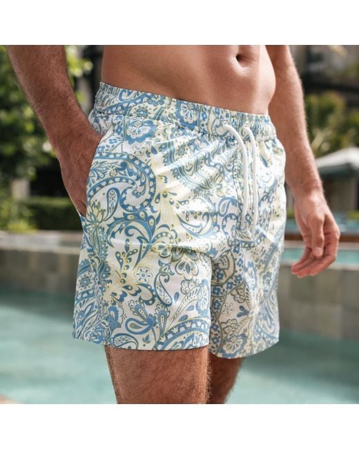 Mihara Blue Swim Trunks for men
