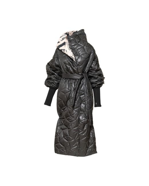 ARTISTA Multicolor Amber Printed Maxi Coat With Onix Belt