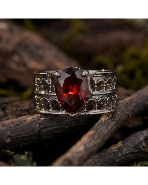 Azura Jewelry New York Metallic Blood Oath Colosseum Ring Vermeil