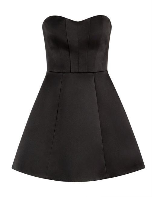Tia Dorraine Black Timeless Jewel Fitted Bustier Mini Dress