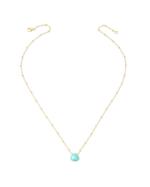 Heather Hawkins Jewelry Metallic Large Satellite Heart Shaped Gemstone Layering Necklace